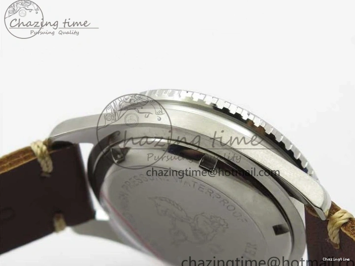 1219 Vintage Seamaster 300 No Date SS B12 Black Dial On Brown Leather Strap A2836 (Free Nylon Strap) Comfortable 7912